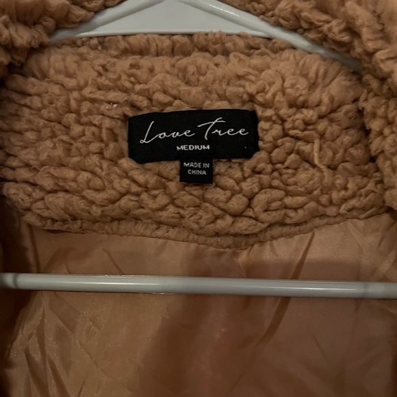 Women’s Sherpa Long Jacket. From Tj Maxx, brown, and wicked comfy and warm. - Picture 2 of 2